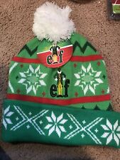 Buddy the Elf Movie Green Pom Beanie Winter Christmas Knit Hat Toboggan Unisex
