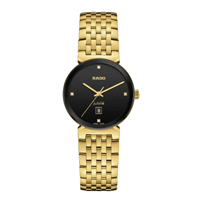 Rado Florence Classic Diamonds Stainless Steel Black Dial Womens Watch R48915703 - Image 1 of 4