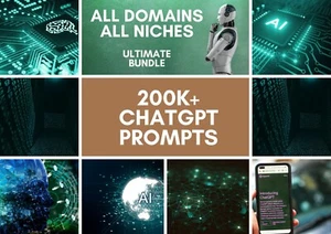 200,000+ CHATGPT Prompts Ultimate Mastery Pack Bundle All Domains All Niches AI - Imagen 1 de 1