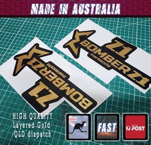 Marzocchi Z1 style Fork Decals LAYERED GOLD BLACK Stickers Mountain Bike - Bild 1 von 3