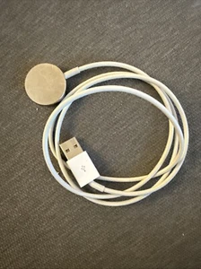 Apple Watch Magnetic Charger USB-A 1M White/Chrome A2255 Genuine OEM USED - Picture 1 of 4