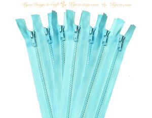5 - 25 pc Chunky Plastic Separating Zipper / Gauge 5 - 14", 16", 18", 20", 22"