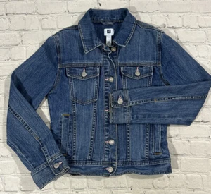 Gap Kids Girls Denim Blue Jean Jacket Size XXL Medium Wash Pockets Button Front - Picture 1 of 6