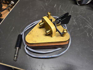 Vibroplex Brass Racer Iambic Paddle Ham Radio Telegraph Key (SN 07180)