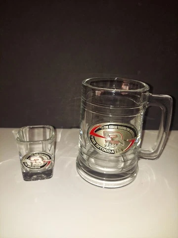 2000 Dale Earnhardt 15oz Tanker With 1999 2oz Shot Glass Cover