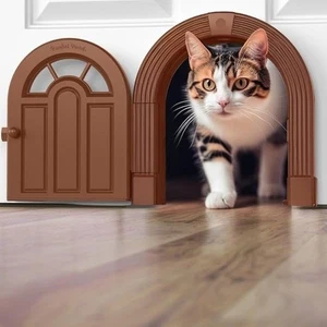 Nwt perfect portal fancy gnome whimsical fairy cat kitten door funny fancy door - Picture 1 of 9