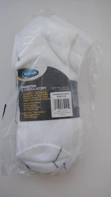 Dr. Schools Women’s 6 Pair Ankle Socks White Diabetes And Circulation Ankle 8-12 - Image 1 of 4