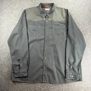Camicia uomo SIMMS Fishing Products manica lunga con bottoni XXL grigia stile western - Foto 1 di 9