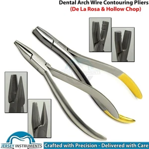 Orthodontic De La Rosa & Hollow Chop Plier Set Dental Arch Wire Contouring Plier - Picture 1 of 5