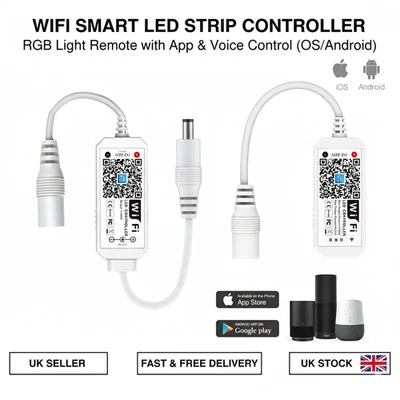 Magic Home Wi-Fi Controller DC12-24V for Single Colour LED Strip Light Alexa - Image 1 of 4
