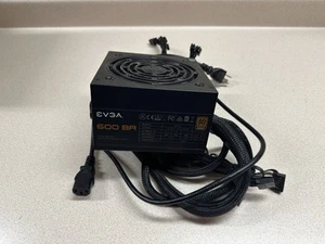 EVGA 600 BR 80 Plus Bronze 600W ATX Non-Modular Power Supply - Black - Afbeelding 1 van 6