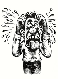 Postcard R. Crumb (Card #2) 1987 Frustrated Man MINT - Picture 1 of 1