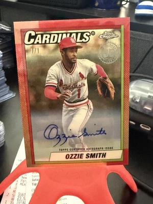 SUPERFRACTOR OF LEGEND.. Actualización 25 Topps Ozzie Smith 35 Aniversario 1/1 Foto 1 de 2
