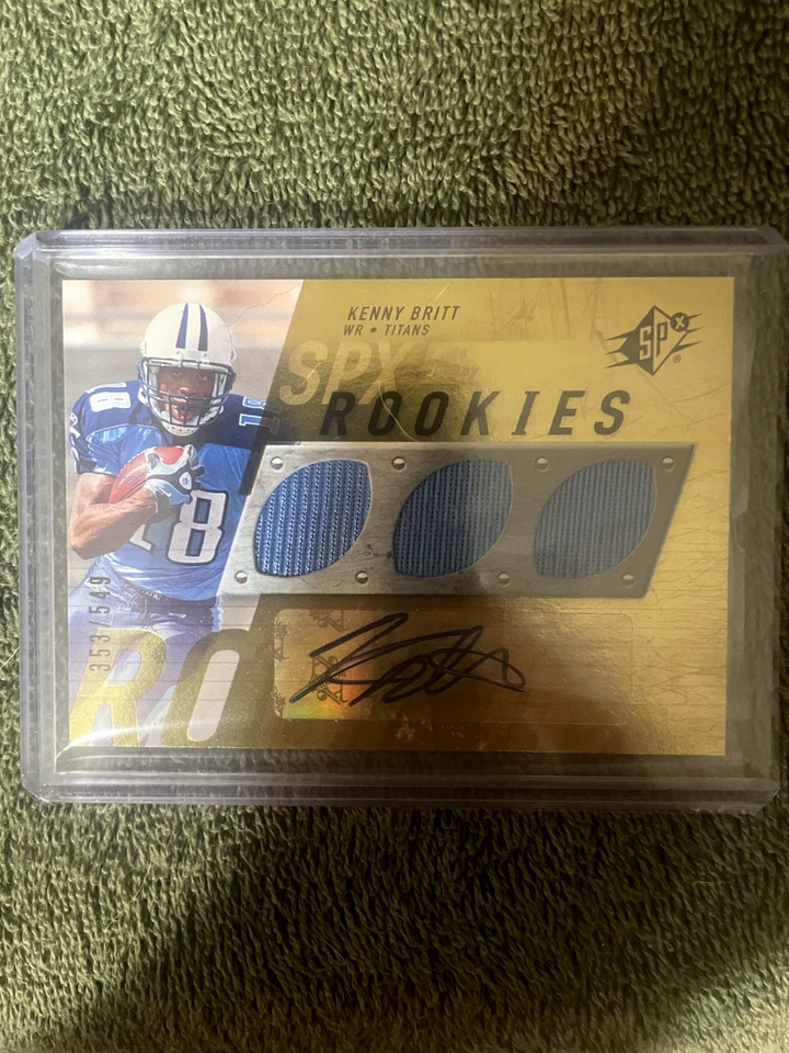 2009 SPx - Rookies Auto Jersey Kenny Britt #119 /549 (AU, MEM, RC) - Image 1 of 1