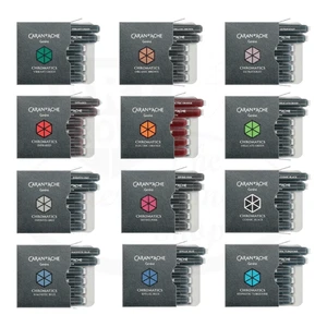 Caran D'Ache Chromatics Fountain Pen Ink Catridge 6-Pack - Picture 1 of 13