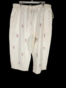 Neu mit Etikett Palm Grove Damen Plus Caprihose Flamingo Beach Resort 2X - Bild 1 von 5