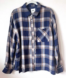 Camisa con botones Aerie para mujer talla XL franela a cuadros doble forrada 100 % algodón bolsillo - Imagen 1 de 8