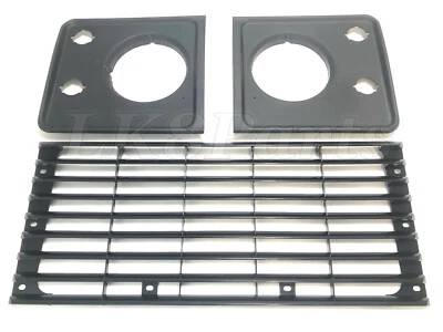 Black Headlight Surround Grill Set Light For Land Rover Defender 90 110  - Image 1 of 3