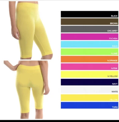 MOPAS DAMAS NYLON 19" LEGGINGS TALLA ÚNICA RN 65914 LG005 Amarillo Rodilla Bicicleta Foto 1 de 3