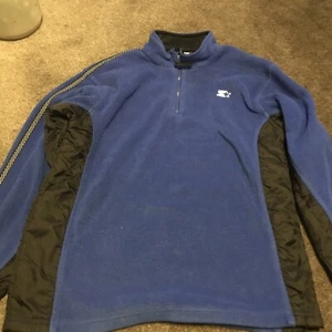 Starter Micro Fleece 1/4 Zip Blue Pullover Size 18 Boys - Picture 1 of 3