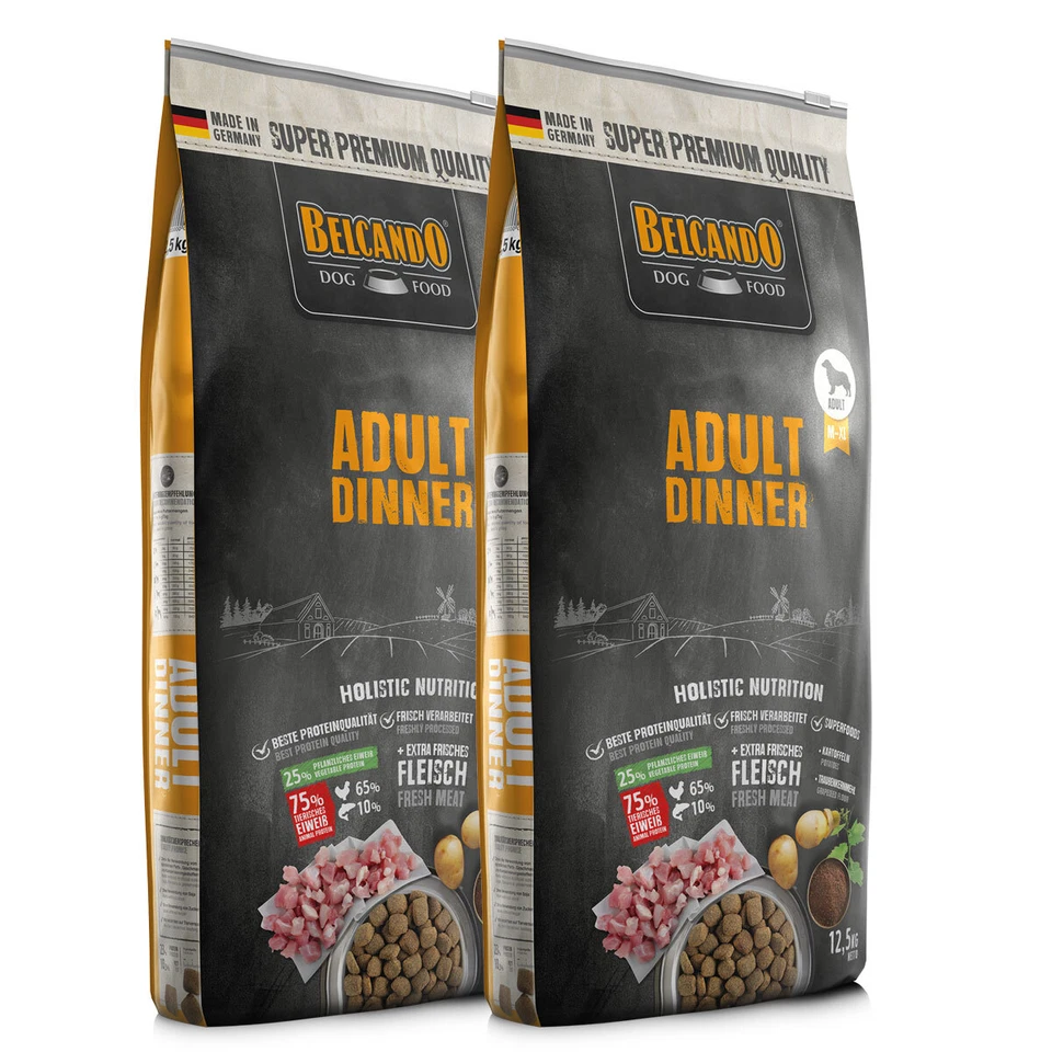 2 x 12,5 kg Belcando Adult Dinner Trockenfutter Hundefutter Sparpaket - Bild 1 von 3