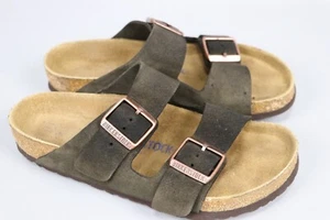 BIRKENSTOCK Arizona Brown Suede Womens Sandals Sz 37/US6 - Picture 1 of 24