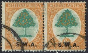 SOUTH WEST AFRICA 1927 TREE 6D PAIR USED 