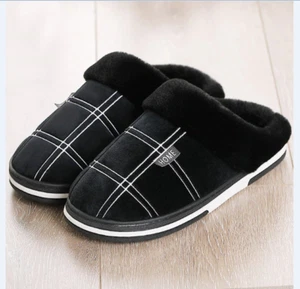 Size 12 US Men's Fur Slippers Winter Warm Cozy House Slippers Indoor Home - Picture 1 of 1