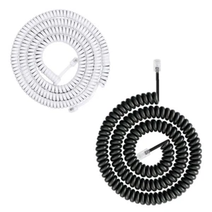 Modern Coiled RJ9 RJ11 4P4C Telephone Line Spring Landline Cord Enhancing Sound - Zdjęcie 1 z 12