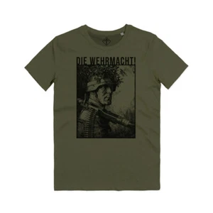 Maglietta Die Wehrmacht Soldaten Infanterie Division Stahlhelm WK2 Heer T-shirt - Imagen 1 de 13