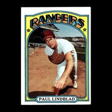 Paul Lindblad 1972 Topps Texas Rangers #396 Nice Vintage! 2