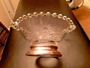  Kerzendocht Schale von Imperial Glass Co. Silberfuß - Bild 1 von 4