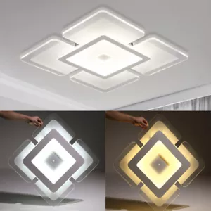 Square LED Ceiling Light Flush Mount Kitchen Bedroom Down Lighting Fixture Lamp - Picture 1 of 7