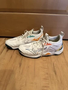 Mizuno Volleyball Shoes WAVE MOMENTUM 3 White/Orange/Blue Men’s 11.5 - Picture 1 of 7