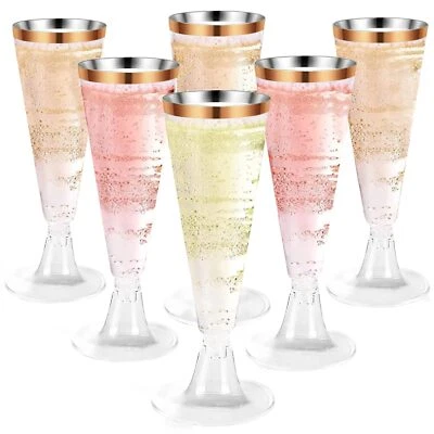 Flûtes à Champagne Transparent25 Pièces Verres à Champagne en Plastique Éléga... - Photo 1/4