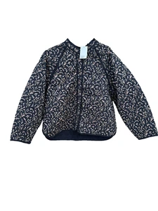 NWT H&M Women Black Paisley Floral Cropped Quilted Jacket - Picture 1 of 5