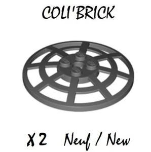Lego 4285b - 2x Dish 6x6 inverted radar webbed - type 2 - Dark Bluish Gray - NEW - Picture 1 of 1