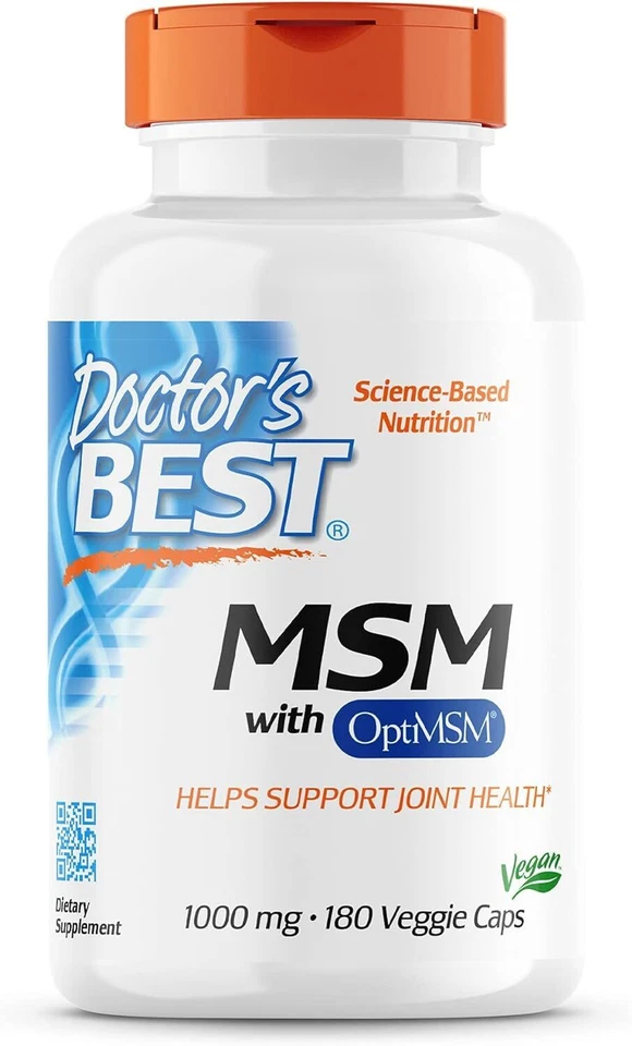 Doctors Best MSM Metilsulfonilmetano 180 unidades suplemento nutricional puro Foto 1 de 4