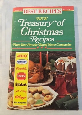 Nov 1990 Best Recipes New Treasury of Christmas Recipes VOL 1 Cookbook GOOD-VG - Image 1 of 4
