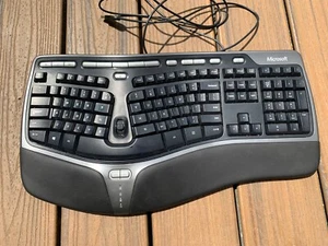 Microsoft Natural Ergonomic Keyboard KU-0462 4000 v1.0 USB Wired Working - Picture 1 of 9
