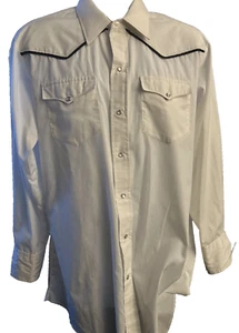 Vintage Mesquite Pearl Snap Shirt Button Red Rodeo Western Mens Size 16 1/2 70’s - Picture 1 of 6