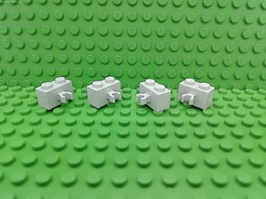 Lego 4 LightBluish Gris 1x2 Ladrillo con Clip Vertical "C" NUEVO - Imagen 1 de 1