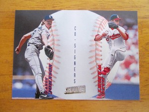 1998 Stadium Club Co-Signers ERROR - Randy Johnson Mariners - Jared Wright