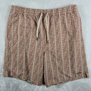 Rhythm Board Shorts Men's 36 Brown Beige Swim Trunk Beach Pool Surf Floral - Picture 1 of 8