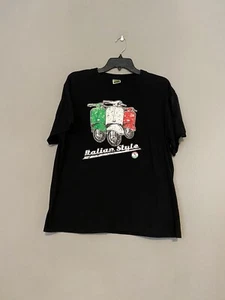 Italia Herren T-Shirt Large schwarz Grafik NEU - Bild 1 von 5