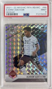 2021-22 Mosaic FIFA RD/WC Karim Adeyemi Rookie Germany Borussia Dortmund - Picture 1 of 2