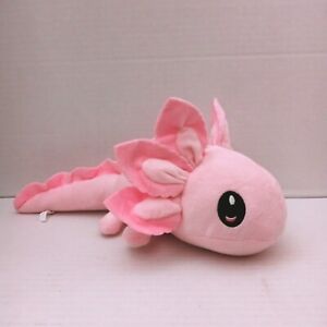 Axolotl Pink Plush Stuffed Animal Stitched Eyes Suction Cup 13 Inches