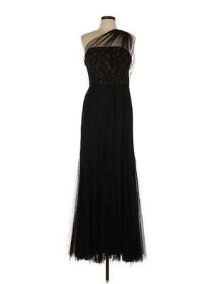 ML Monique Lhuillier Cocktail Dress, sleeveless, black, long, polyester, size 10 - Image 1 of 4