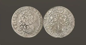 BRANDENBURG PRUSSIA 6 Groschen 1682 HS - Silver - Friedrich Wilhelm - Picture 1 of 3