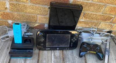 Wii U Console Black 32GB Complete Bundle With Pad Controller & Cords - Image 1 of 4